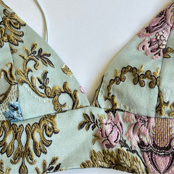 Tobi bralette top S tapestry floral fairy New feminine Baroque cottagecore - Picture 2 of 10